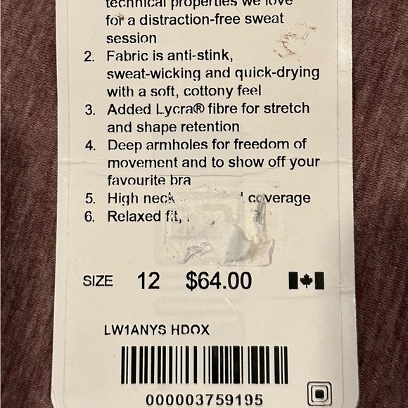 Lululemon Box it out tank - size 12 - Picture 3 of 7